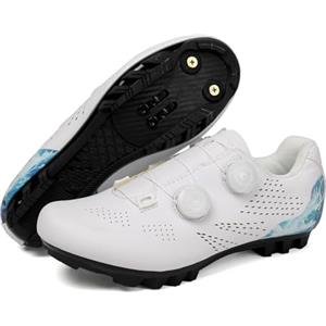 Mateju Scarpe Ciclismo MTB Uomo Donna, 36-47 EU Scarpe Mountain Bike Uomo Donna con Pedali SPD Antiscivolo Traspiranti per Sportive da Esterno
