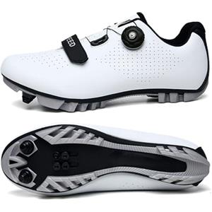 Treer Scarpe MTB Uomo Donna Scarpe Ciclismo Unisex, Traspiranti Scarpe da Equitazione Scarpe MTB Road SPD Scarpe Ciclismo Strada con Blocco Pedale Scarpe da Ciclismo da Bici 36-47 EU