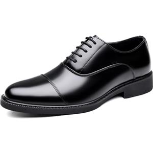 GemChve Scarpe Eleganti Uomo Scarpe Sposa Faux Business Scarpe da Ballo Uomo Classiche Casual Black 38 EU