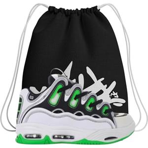 The blueskin Scarpe da Skateboard - Osiris D3 2001 Bianco/Nero/Verde - Chunky Ammortizzate e Resistenti - Suola Grip - Stile Tecnico Streetwear - più Sacca