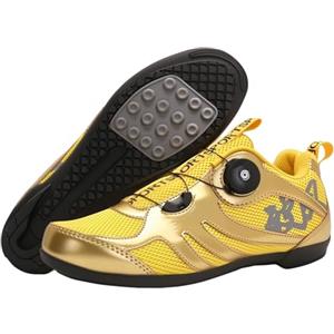 Dinint Scarpe da Ciclismo Uomo Donna, Scarpe da Strada E da Mountain Bike, Unisex MTB Flat Pedal Shoe, ScarpeCiclismo All'aperto per Bici, con Riflettenti/Gomma Suola 46