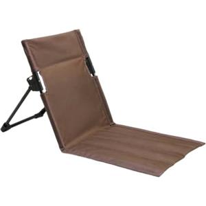 Aymzbd Sdraio Spiaggia Sedia Pavimento Pieghevole con Schienale Materassino Oxford Leggero Alluminio Portatile Adatta per Picnic Pesca Eventi Sportivi, Marrone Scuro