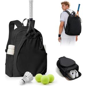 HOVCEH Zaino Tennis, Borsa Tennis, Impermeabile Borsone Tennis, Unisex Porta Racchetta Tennis, Borsa da Tennis per Racchette da Tennis, Padel, Tennis, Badminton, Sport, Pickleball