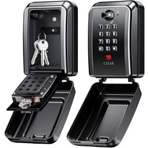 Mohard Cassetta Chiavi Codice, Parete Key Box 12 Cifre Combinazione, Locker Chiavi Password Ripristinabile, Resistente Cassetta Sicurezza Armadietti Portachiavi DIY Cassaforte per Casa/Ufficio/Garage