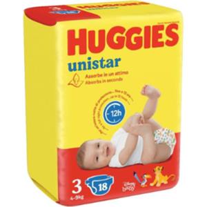 HUGGIES UNISTAR BASE 3 4X18PZ