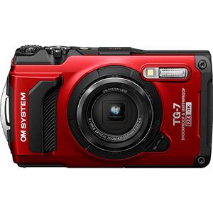 OM SYSTEM FOTOCAMERA DIGITALE OM SYSTEM TG-7 Zoom ottico 4x, 12 megapixel, Rosso