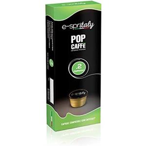 Pop Caffe' E-spritaly .2 Cremoso - Capsule di Caffè, confezione da 10 pezzi