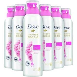 DOVE Mousse Doccia Olio di Rosa 6x200 ml (Confezione da 6)