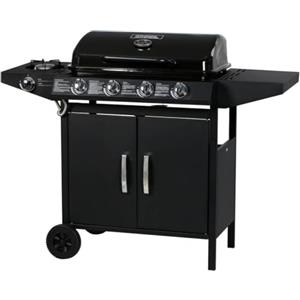 Habitat et Jardin Barbecue gas Festa 5 - 5 fuochi di cui 1 laterale - 12,9 Kw- Nero