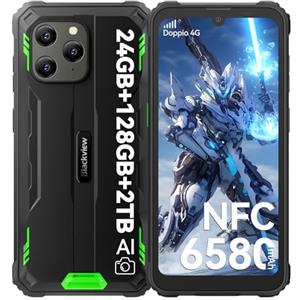 Blackview Rugged Smartphone BV5300Plus, 24GB+128GB/1TB Espandibile, Telefono Indistruttibile Cellulare Robusto, 6580mAh Octa-core, 6.1 HD+ 60HZ, NFC/Face ID/OTG/GPS/Dual SIM 4G/IP68/IP69K