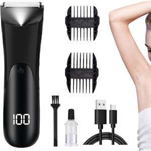 Générique Trimmer Per Uomini | Rasoio Barba Display Digitale,Trimmer Elettrico Con Display Digitale LCD Per Capelli Intimi Uomo Per Viso, Testa, Corpo, Naso E Toilette Pubie