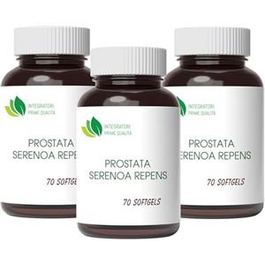 INTEGRATORI PRIME QUALITÀ Prostata Serenoa Repens 210 Softgels con 320 mg di olio titolato al 85% - 95% in acidi grassi, per la prostata e le vie urinarie, 1 Softgel al dì