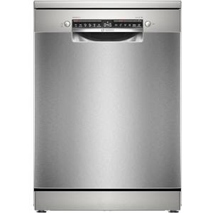 Bosch SMS6ZCI10E Serie 6, Lavastoviglie Smart da libera installazione, Asciugatura con Zeolite, Cestelli personalizzabili, Motore EcoSilence Drive, 14 coperti, Acciaio, 60cm
