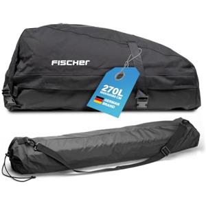 Fischer, box da tetto pieghevole, altamente stabile, idrorepellente, 270 l, con custodia, 126000