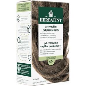 Herbatint Colorazione Gel Permanente per Capelli 6N Biondo Scuro - 170 ml | Senza Ammoniaca, 100% Copertura di Capelli Grigi | per pelli Sensibili, con 8 Estratti Naturali Bio