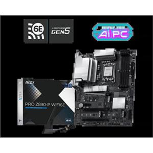 MSI MB PRO PRO Z890-P WIFI6E LGA1851,4DDR5,3PCI-Ex16,1PCI-Ex1,4M.2 ,1USB3.2 Gen2 X2, 2US