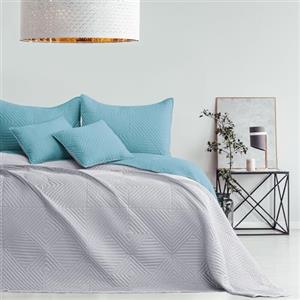RESTILO AmeliaHome Copriletto blu grigio 170 x 210 copriletto double face Ultrasonic trapuntatura poliestere Softa