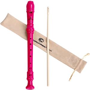 CONJURER Flauto Dolce Soprano in ABS per Scuole - Diteggiatura Stile Barocco 8 Buchi (Rosa)