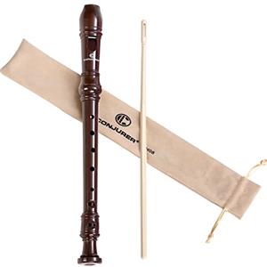 CONJURER Flauto dolce dolce per bambini principianti, soprano, impugnatura tedesca in resina ABS rimovibile, flauto a 8 fori, per adulti, registratore con penna di pulizia e istruzioni (lingua italiana non