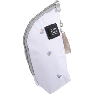 TOYANDONA Scaldabiberon Portatile USB per Biberon, Borsa Latte Bianca | Distribuzione Uniforme del Calore, Chiusura Cerniera in Poliestere, per Casa e Uscite al Parco