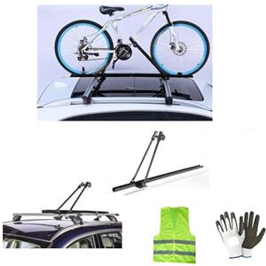 CLICK & GO COMPATIBILE CON PEUGEOT 3008 PORTABICI PER BARRE PORTATUTTO 1 PORTA BICICLETTE PER PORTABAGAGLI TETTO AUTO IN ACCIAIO PESO MAX 15KG RUOTE BICI 55MM SISTEMA FISSAGGIO TIPO U