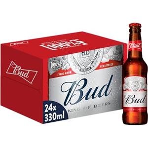 Budweiser Bud, Birra Bottiglia - Pacco da 24x33cl