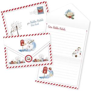 Lina OFFICINE GRAFICHE Creative letterina per Babbo Natale Pupazzo di Neve con Cassetta Lettere