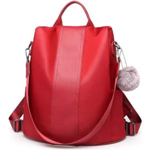 Miss Lulu Zaino Antifurto Donna, Borsa Nero Zaini Nylon Impermeabile, Daypack Spalla Tracolla per Viaggio Lavoro Scuola