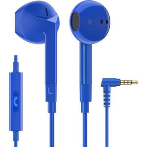 LUDOS FEROX Auricolari In-Ear Cuffie, Cuffiette con Filo e Microfono, 5 Anni di Garanzia, Cuffie Isolamento Acustico, Cuffiette Cellulare, Jack 3,5 mm per iPhone, Apple, Samsung, Huawei - Blu
