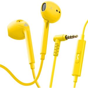 LUDOS ZENITH Auricolari In-Ear Cuffie, Cuffiette con Filo e Microfono, 2 Anni di Garanzia, Cuffie Isolamento Acustico, Cuffiette Cellulare, Jack 3,5 mm per iPhone, Apple, Samsung, Huawei - Giallo