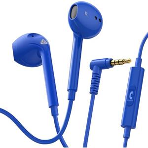 LUDOS ZENITH Auricolari In-Ear Cuffie, Cuffiette con Filo e Microfono, 2 Anni di Garanzia, Cuffie Isolamento Acustico, Cuffiette Cellulare, Jack 3,5 mm per iPhone, Apple, Samsung, Huawei - Blu