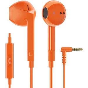 LUDOS FEROX Auricolari In-Ear Cuffie, Cuffiette con Filo e Microfono, 5 Anni di Garanzia, Cuffie Isolamento Acustico, Cuffiette Cellulare, Jack 3,5 mm per iPhone, Apple, Samsung, Huawei - Arancione