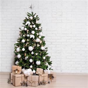 Dmora - Albero di Natale 180 cm Amsterdam, Pino artificiale, Albero effetto reale, Alberello natalizio extra folto, 91x91 h180 cm, Verde