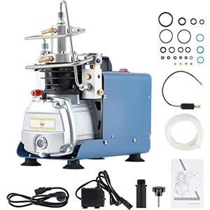 CREWORKS Compressore PCP 300 Bar Pompa PCP Aria Alta Pressione 30MPA Compressa con Pistola d'Aria 4350PSI Compressore d'aria Air Compressore Pump PCP Sospensione (senza Pressione Preimpostata)