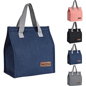 Yikki Borsa Termica Porta Pranzo per Donna e Uomo, Riutilizzabile Borsa Frigo Piccola Portatile, Isolata, a Prova di Perdite, Lunch Bag Borsa Termica per Lavoro, Ufficio, Scuola, Picnic, Viaggi (Ciano)