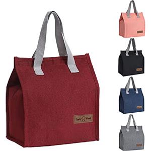 Yikki Borsa Termica Porta Pranzo per Donna e Uomo, Riutilizzabile Borsa Frigo Piccola Portatile, Isolata, a Prova di Perdite, Lunch Bag Borsa Termica per Lavoro, Ufficio, Scuola, Picnic, Viaggi (Rosso)