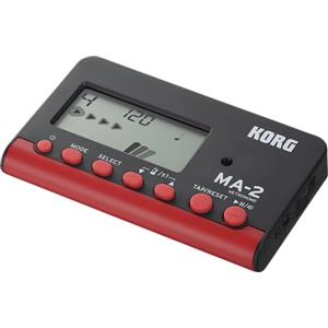 Korg MA-2 LCD Metronomo Digitale Compatto, Nero/Rosso