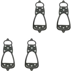 Toyvian Ramponi Taglia 35-40 Antiscivolo per Scarponi da Montagna 4 Pezzi in Gomma e Metallo, Facili da Applicare, Adatti per Arrampicata e Attività Outdoor