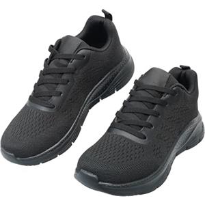 JOMIX Sneakers Uomo Scarpe Running Corsa Ginnastica Camminata Casual Leggere Traspiranti con Suola MD Ammortizzata per Palestra Outdoor Trekking Tennis Fitness Sportive,Nero,41 EU