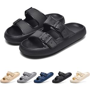 GemChve Ciabatte Donna Uomo Casa, Pantofole Estive Nuvola Piscina, Doccia Antiscivolo Comode Leggero BALCK 40/41 EU
