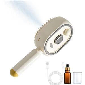 Generico Spazzola Lisciante A Vapore Per Capelli | 21.7x7.8x5.6cm Piastra Per Capelli A Vapore Ricaricabile Con Olio E Misurino | Spazzola A Vapores Lisciante Per Lisciatura Casa Viaggio Quotidiano Lisci Ricci