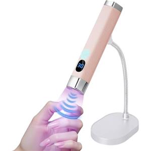 Generic Mini lampada UV per unghie, luce flash portatile con supporto magnetico aggiornato e sensore intelligente, asciuga unghie in gel ad asciugatura rapida, per saloni, casa, viaggi (rosa)