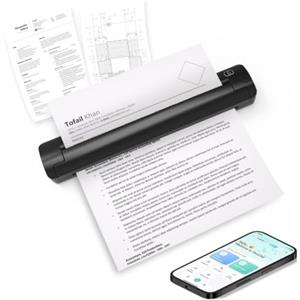 DODOXCX Stampante termica wireless On-The-Go: senza inchiostro, compatta, supporta 8,5 x 11 (lettera/legale), A4 e A5 - compatibile con Android, iOS e laptop (con 10 fogli di carta termica piegata)