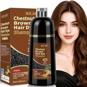 MINYSIC 500ML Shampoo Colorante Castano per Donna Uomo per Capelli Bianchi