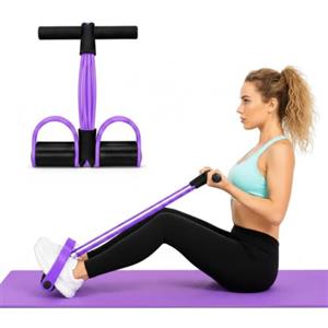 CBMZHF Bande di resistenza multifunzionali del pedale del piede 6 tubi elastici, allenatore addominale, palestra domestica Stretching Pilates Yoga Sit-Up allenamento di per uomini e donne (violet)