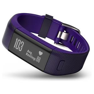 Garmin vivosmart HR+ OLED Braccialetto per rilevamento di attività Nero, Porpora