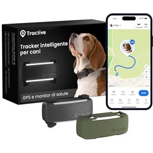 Tractive GPS Cani Intelligente | 2025 Edizione | Localizzazione GPS in Tempo Reale | Notifiche Antifuga e Avvisi di Salute | Monitoraggio dei Parametri Vitali | N. 1 sul Mercato (Bundle (Nero))