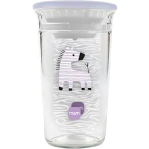 MAM Easy to Drink Cup 360°, Bicchiere Antigoccia Bambini 8+ Mesi, Lilla