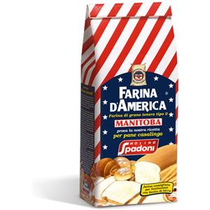Spadoni 10 Confezioni Spadoni Farina America Manitoba 1 kg - Totale 10 kg - Farina Forte