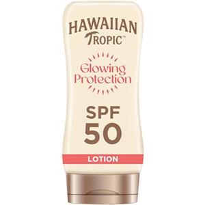 Hawaiian Tropic Lozione Solare Protettiva Illuminante, Crema Solare SPF 50 resistente all'acqua con protezione UVA e UVB, Lozione Solare dal Profumo Tropicale con Burro di Karité, 170 ml